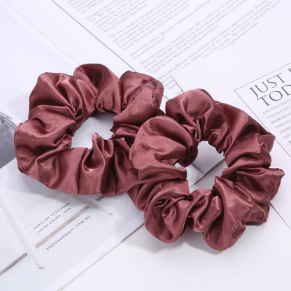 European And American Cloth Circle Head Rope Pure Color Headdress Hair Rope Limorista