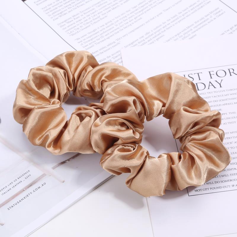 European And American Cloth Circle Head Rope Pure Color Headdress Hair Rope Limorista