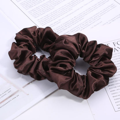 European And American Cloth Circle Head Rope Pure Color Headdress Hair Rope Limorista
