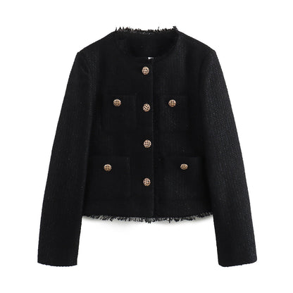 Wholesale Supply Woolen Long Sleeve Short Coat Limorista