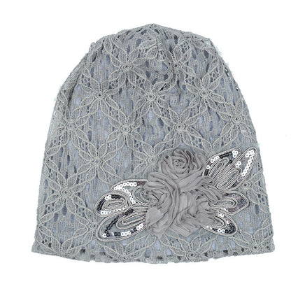 Ladies Double-layer Hollow Lace Confinement Hat Limorista