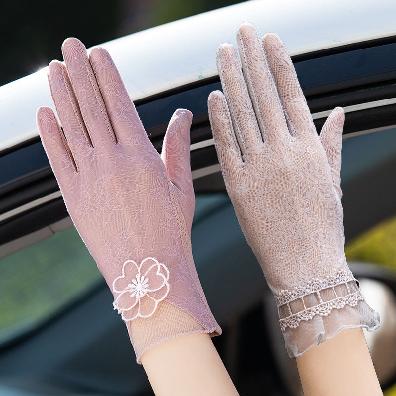 Gloves female UV protection ice silk gloves Limorista