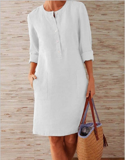 Women Clothing Dress Streetwear Ethnic Style Long Sleeve Dress Limorista