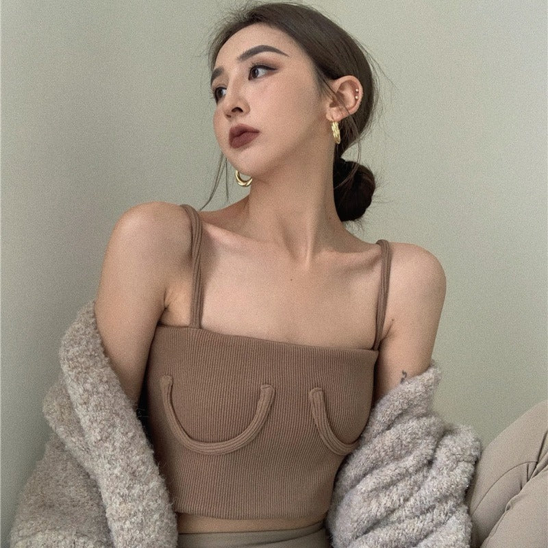 Limorista - Syra Summer Slim Skinny Backless Crop top Casual Strap Vest Sexy Fashion Wild Short Woman Solid Clothes Ladies Tie Tops