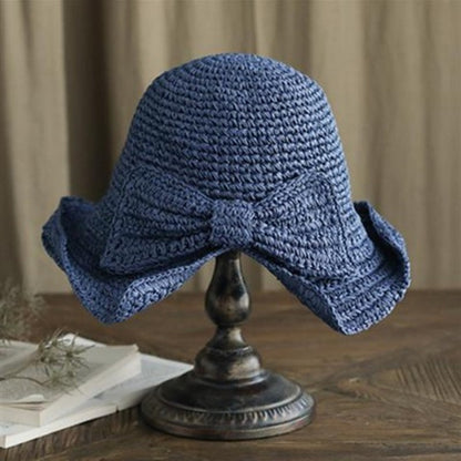 New Wholesale Ladies Summer Sun Visor Round Face French Big Brim Straw Hat Outdoor Sun Hat Fisherman Hat Female Limorista