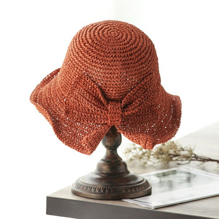 New Wholesale Ladies Summer Sun Visor Round Face French Big Brim Straw Hat Outdoor Sun Hat Fisherman Hat Female Limorista