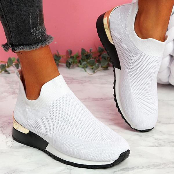 New Style Flying Knit Socks Shoes Stretch Cloth 43 Size Women&
