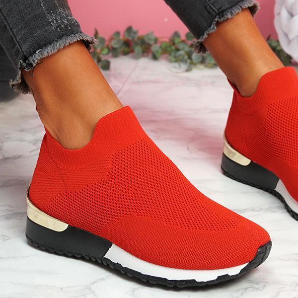 New Style Flying Knit Socks Shoes Stretch Cloth 43 Size Women&