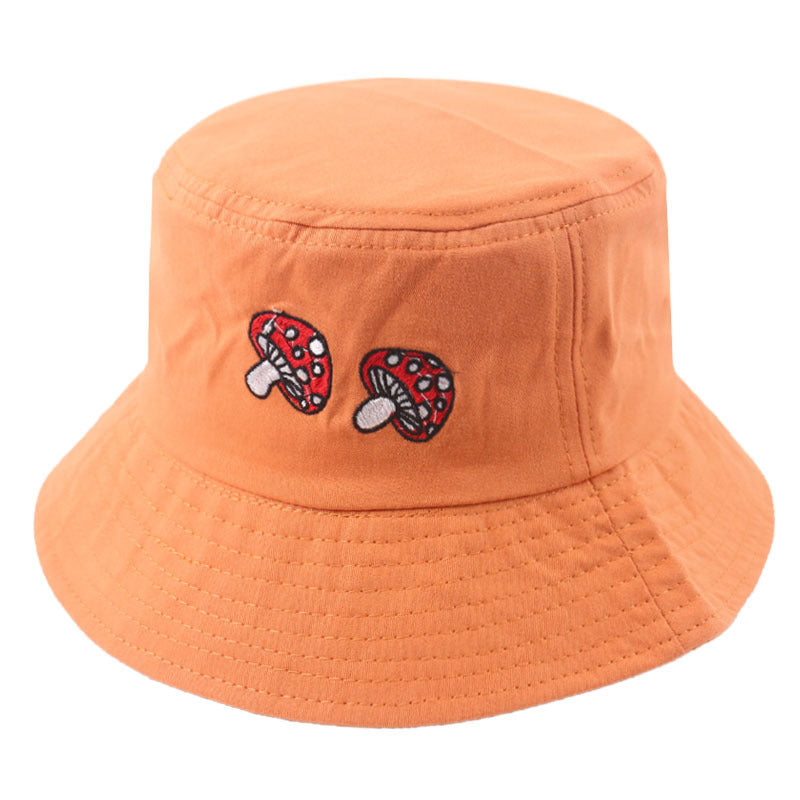 Mushroom Embroidery Sun Protection Fisherman Hat Limorista