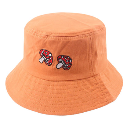 Mushroom Embroidery Sun Protection Fisherman Hat Limorista