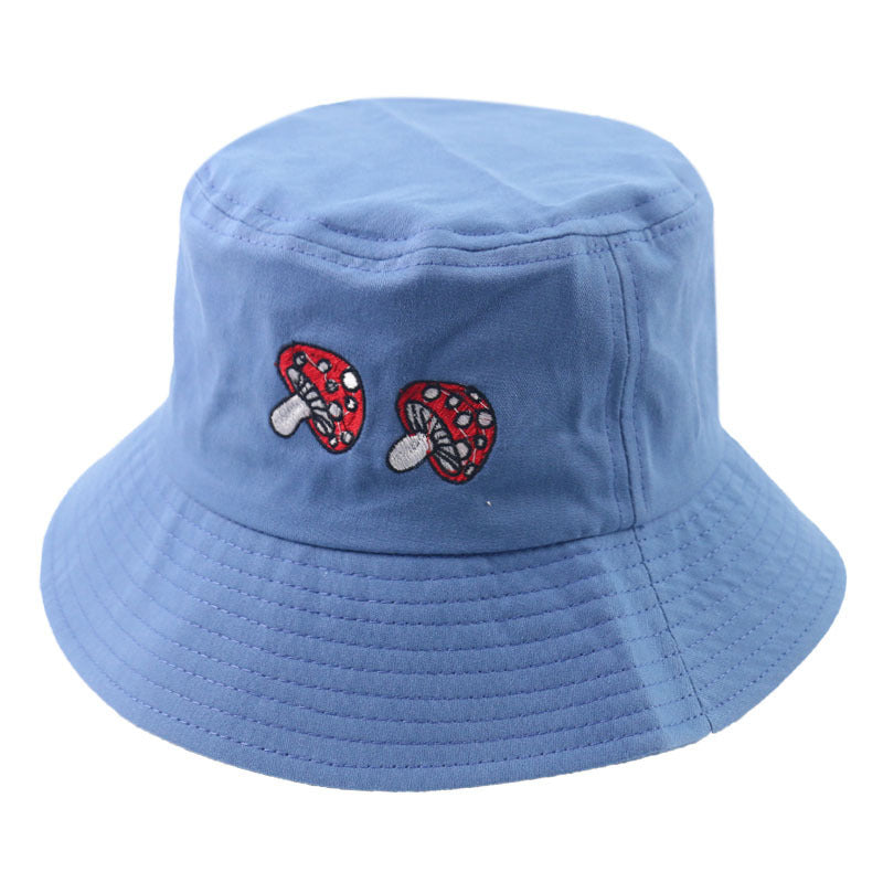 Mushroom Embroidery Sun Protection Fisherman Hat Limorista