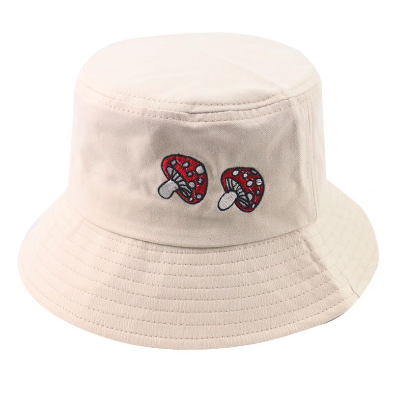 Mushroom Embroidery Sun Protection Fisherman Hat Limorista