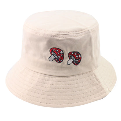 Mushroom Embroidery Sun Protection Fisherman Hat Limorista