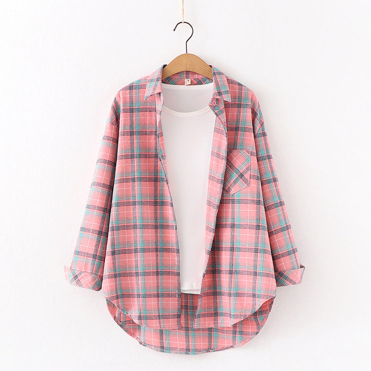 Plaid Shirt Women&