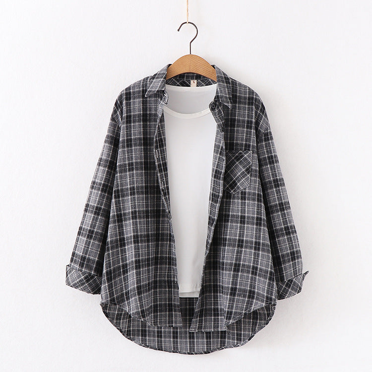 Plaid Shirt Women&
