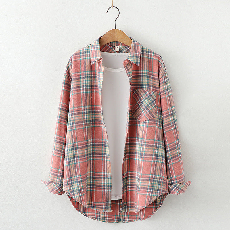 Plaid Shirt Women&