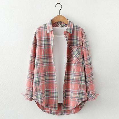 Plaid Shirt Women&