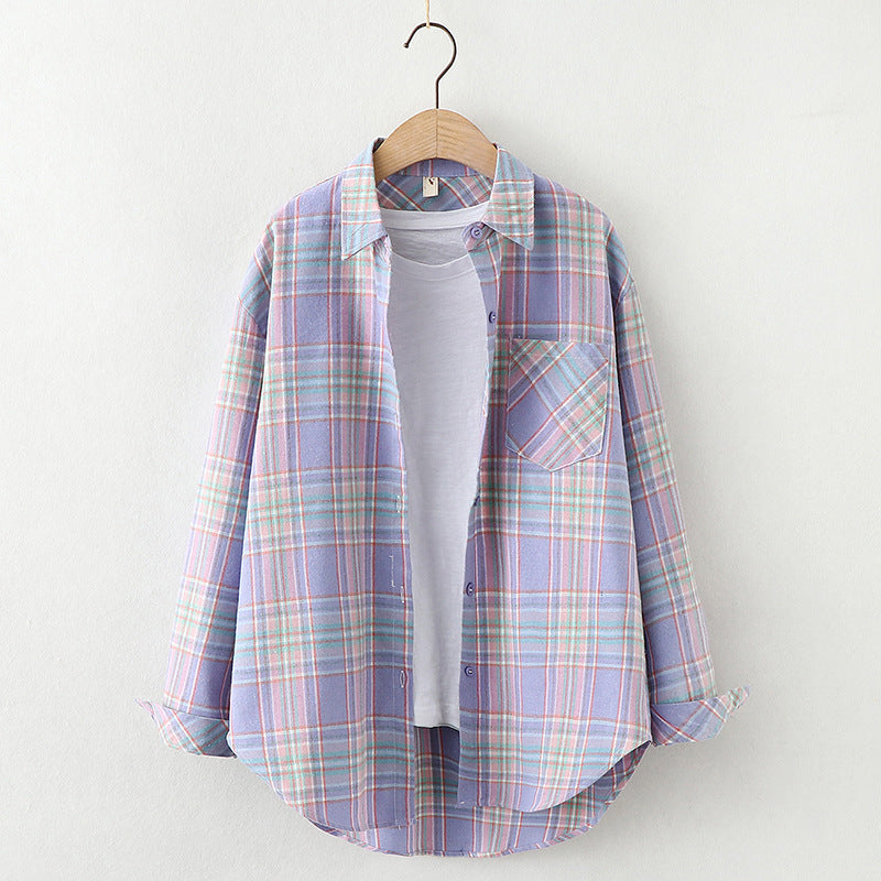 Plaid Shirt Women&