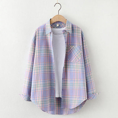 Plaid Shirt Women&