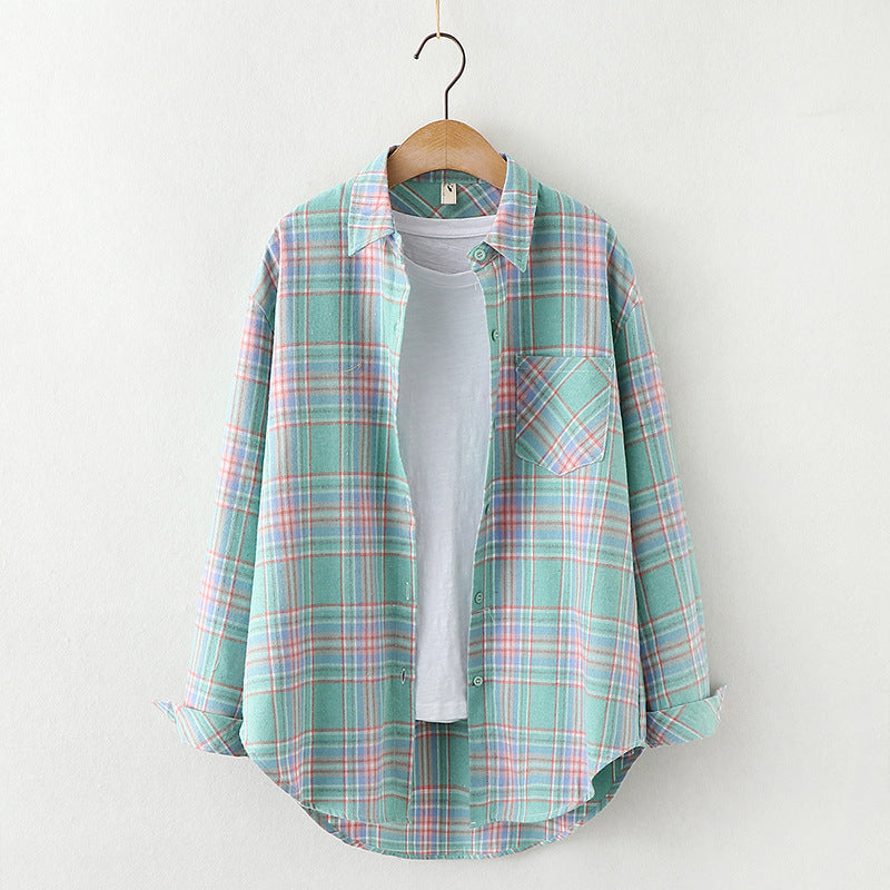Plaid Shirt Women&