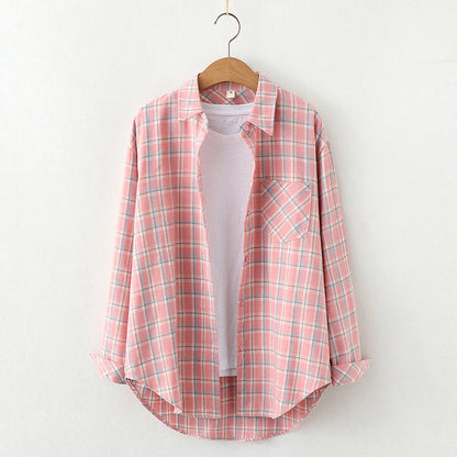 Plaid Shirt Women&