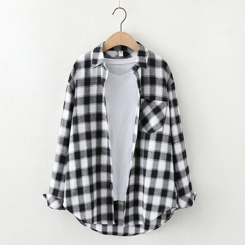 Plaid Shirt Women&