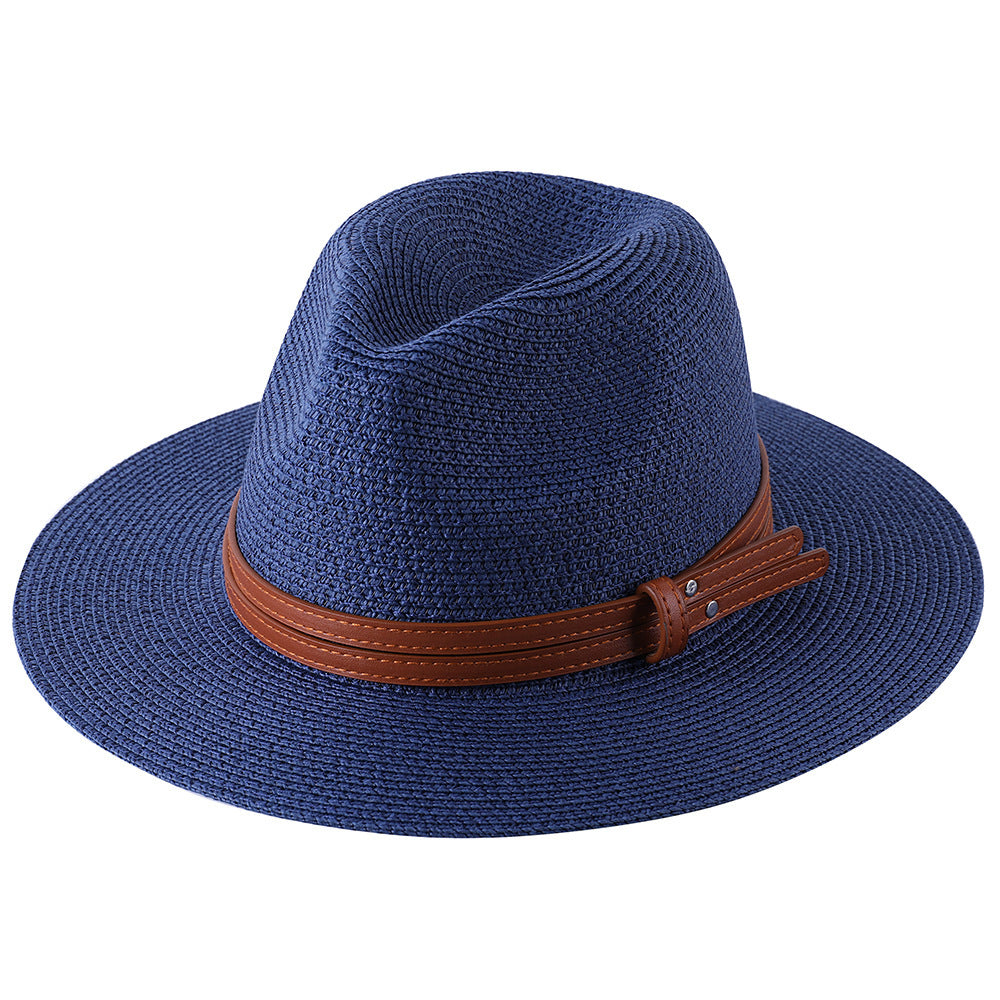 Soft Shaped Straw Hat Women Men Wide Brim Sun  UV Protection Fedora Hat Limorista