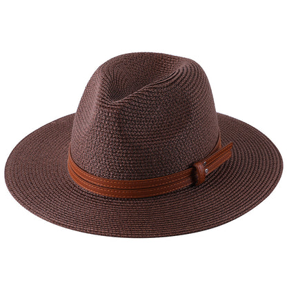 Soft Shaped Straw Hat Women Men Wide Brim Sun  UV Protection Fedora Hat Limorista