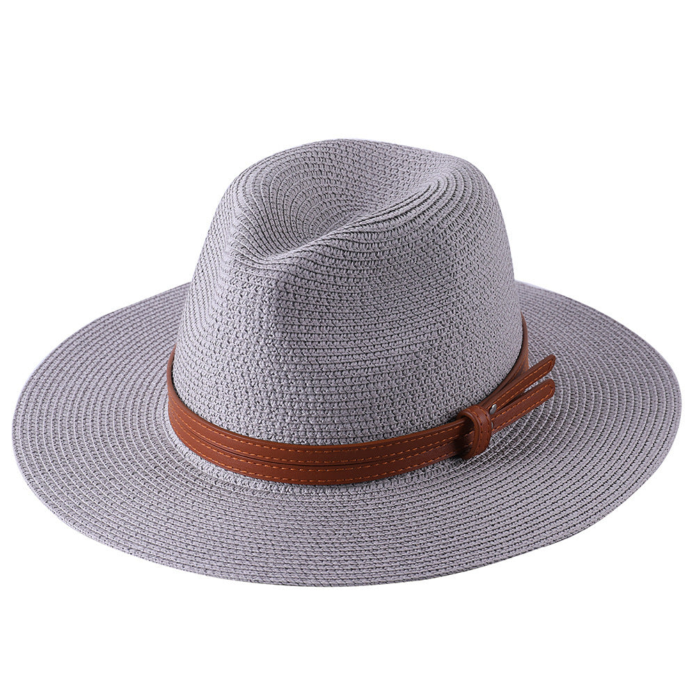 Soft Shaped Straw Hat Women Men Wide Brim Sun  UV Protection Fedora Hat Limorista