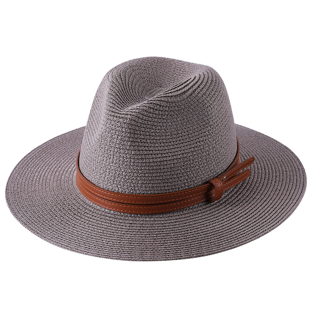 Soft Shaped Straw Hat Women Men Wide Brim Sun  UV Protection Fedora Hat Limorista