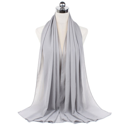 70x180cmMonochrome Pearl Chiffon Hijab Scarf Limorista