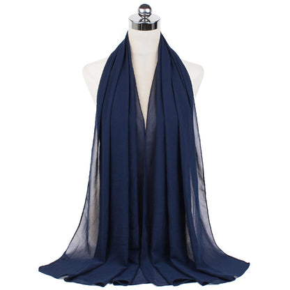 70x180cmMonochrome Pearl Chiffon Hijab Scarf Limorista