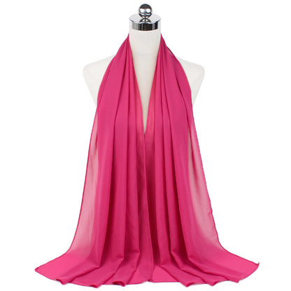 70x180cmMonochrome Pearl Chiffon Hijab Scarf Limorista