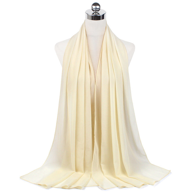 70x180cmMonochrome Pearl Chiffon Hijab Scarf Limorista