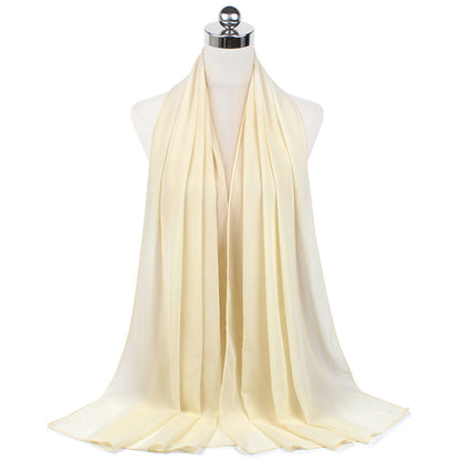 70x180cmMonochrome Pearl Chiffon Hijab Scarf Limorista