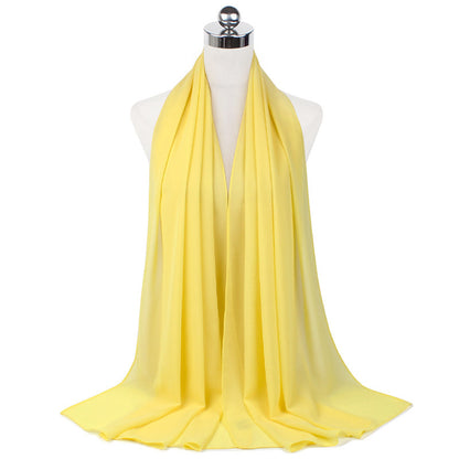 70x180cmMonochrome Pearl Chiffon Hijab Scarf Limorista
