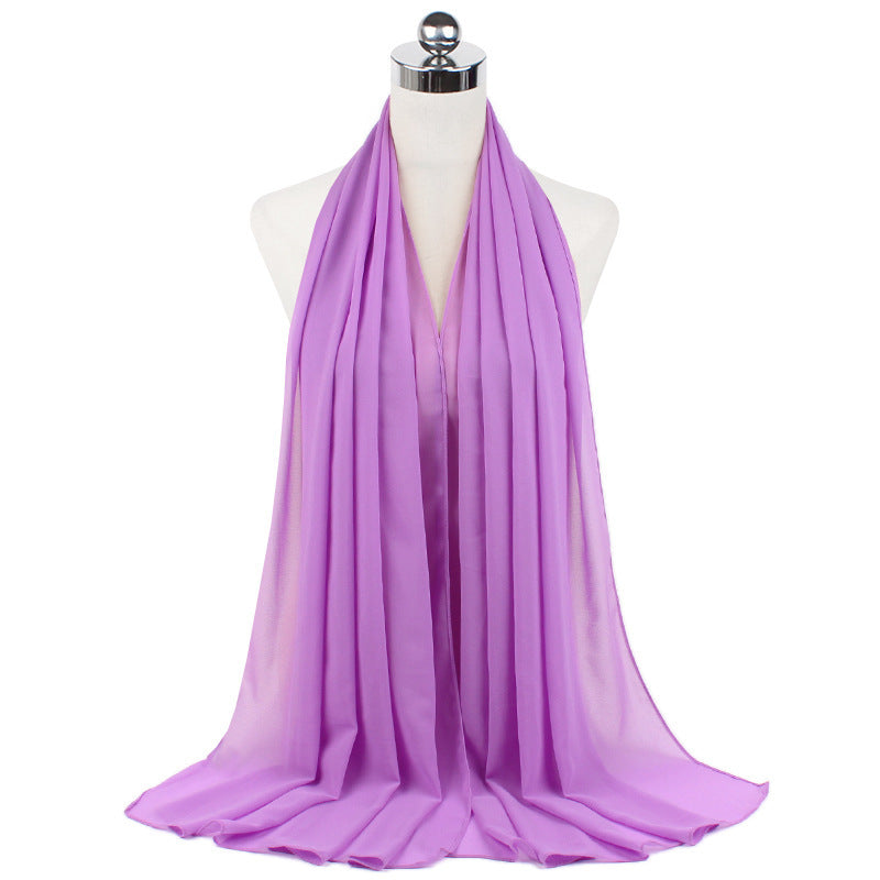 70x180cmMonochrome Pearl Chiffon Hijab Scarf Limorista