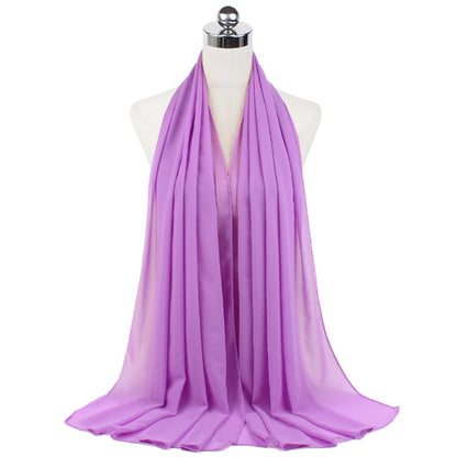 70x180cmMonochrome Pearl Chiffon Hijab Scarf Limorista