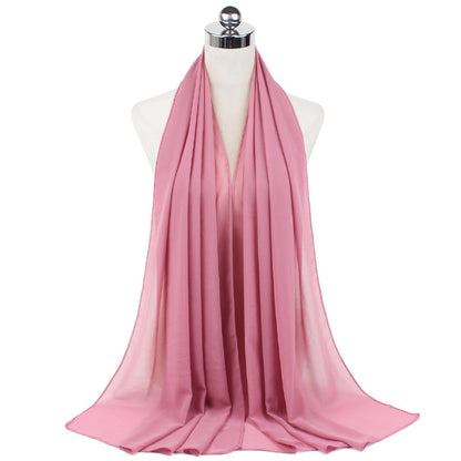 70x180cmMonochrome Pearl Chiffon Hijab Scarf Limorista
