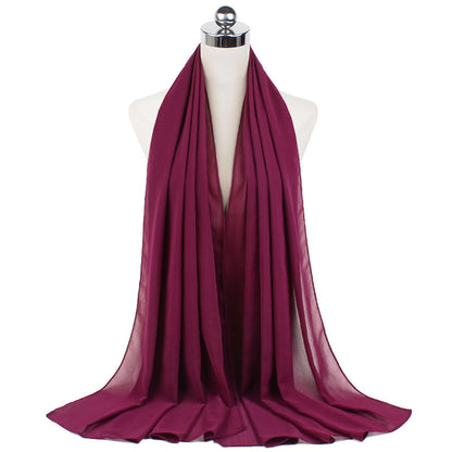70x180cmMonochrome Pearl Chiffon Hijab Scarf Limorista