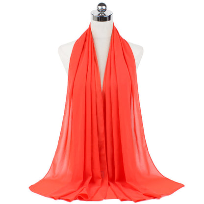 70x180cmMonochrome Pearl Chiffon Hijab Scarf Limorista