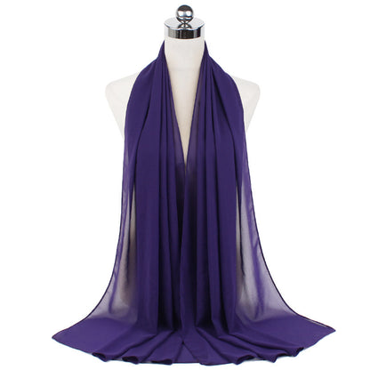 70x180cmMonochrome Pearl Chiffon Hijab Scarf Limorista