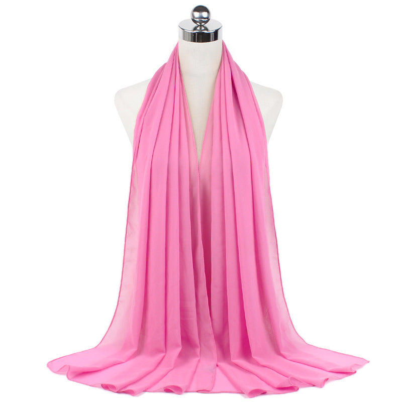 70x180cmMonochrome Pearl Chiffon Hijab Scarf Limorista