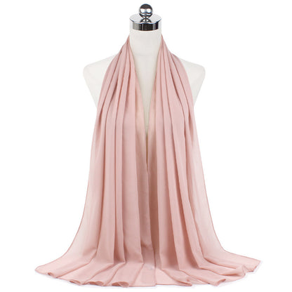 70x180cmMonochrome Pearl Chiffon Hijab Scarf Limorista