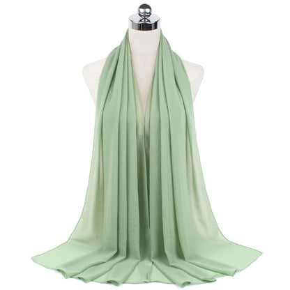70x180cmMonochrome Pearl Chiffon Hijab Scarf Limorista