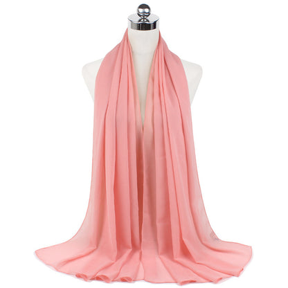 70x180cmMonochrome Pearl Chiffon Hijab Scarf Limorista
