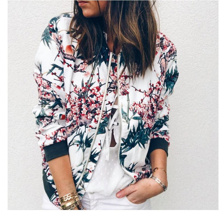 Print short baseball uniform jacket Limorista