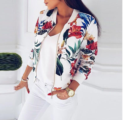 Print short baseball uniform jacket Limorista