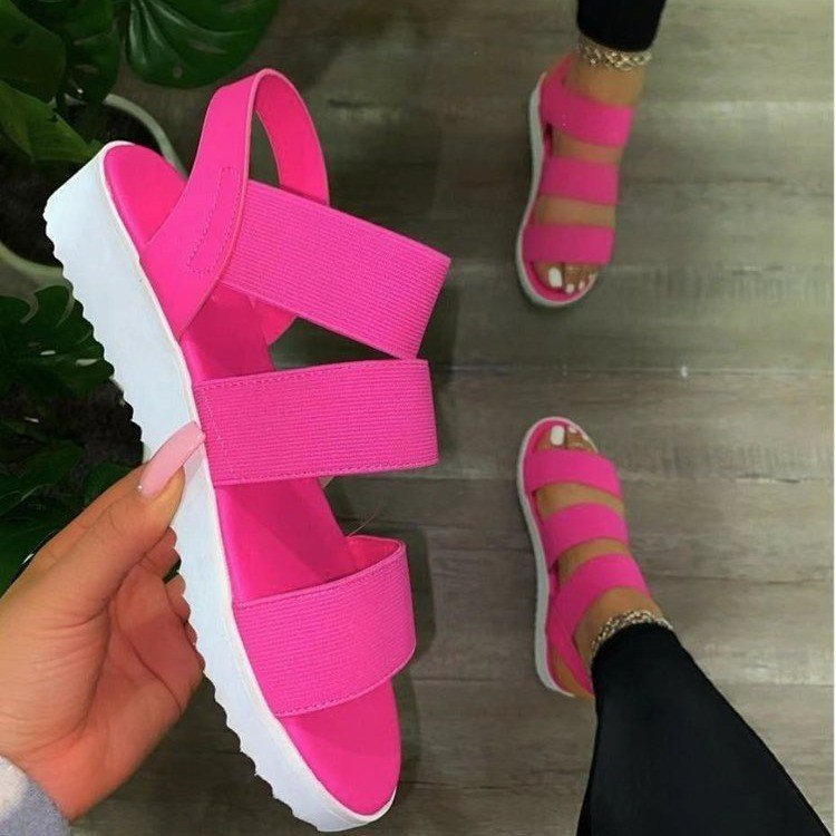Women Shoes Flat Bottomed Color Matching Women Anti Slip Sandals Limorista