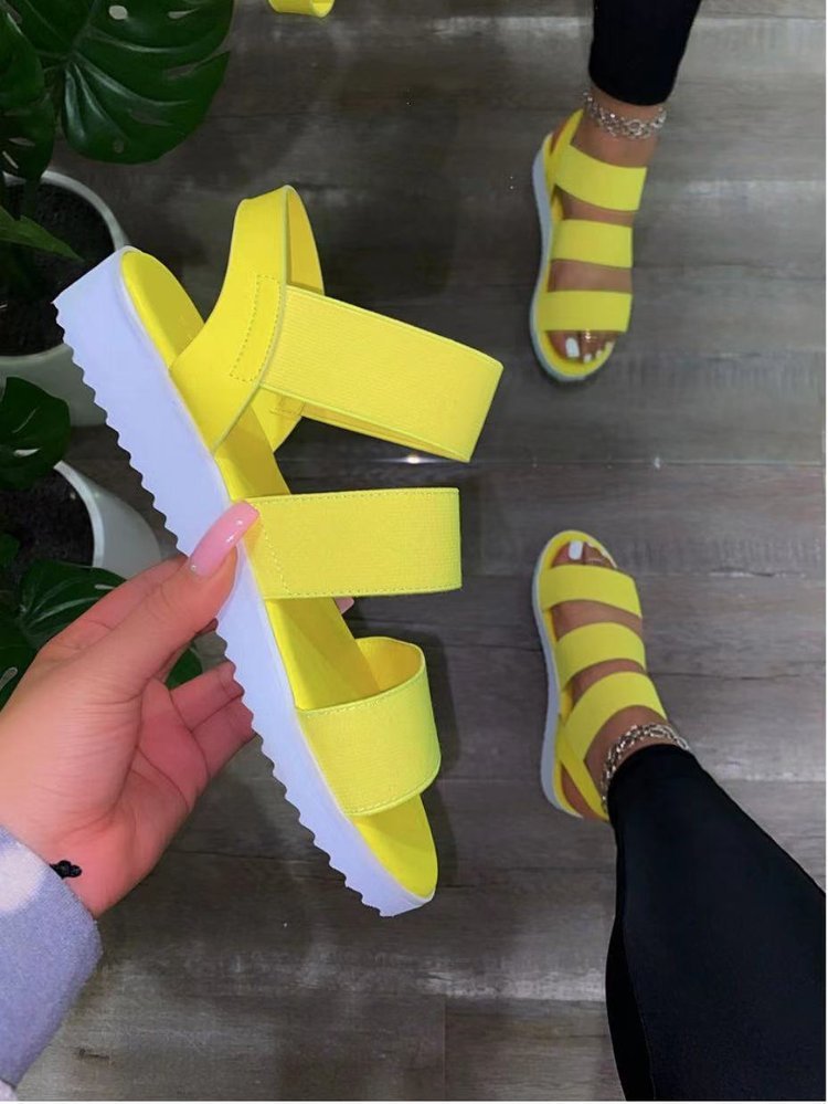 Women Shoes Flat Bottomed Color Matching Women Anti Slip Sandals Limorista